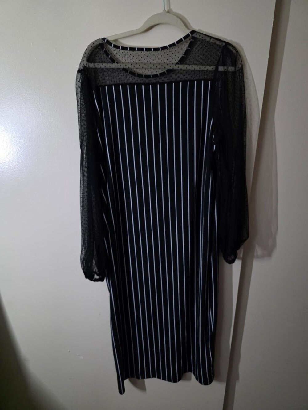 Black dress sheer sleeves